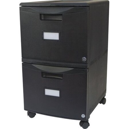 Storex Storex STX61312U01C Storex 2-Drawer Mobile File Cabinet with Lock Legal Letter Black STX61312U01C